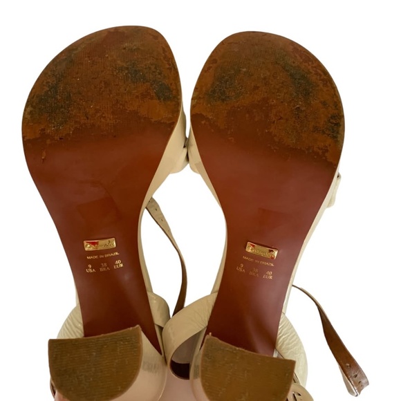 L’intervalle Off-White Strappy Block Heel Platform Sandals Size 9 Women - Picture 3 of 8